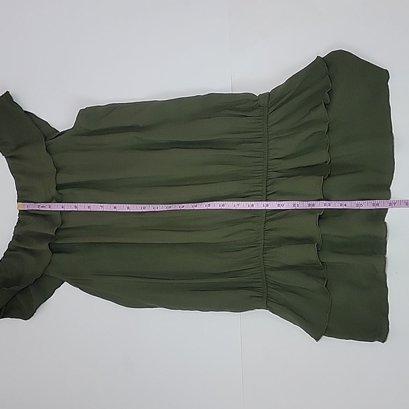 Express Olive Green Ruffle Tank Top / M. - Picture 6 of 9